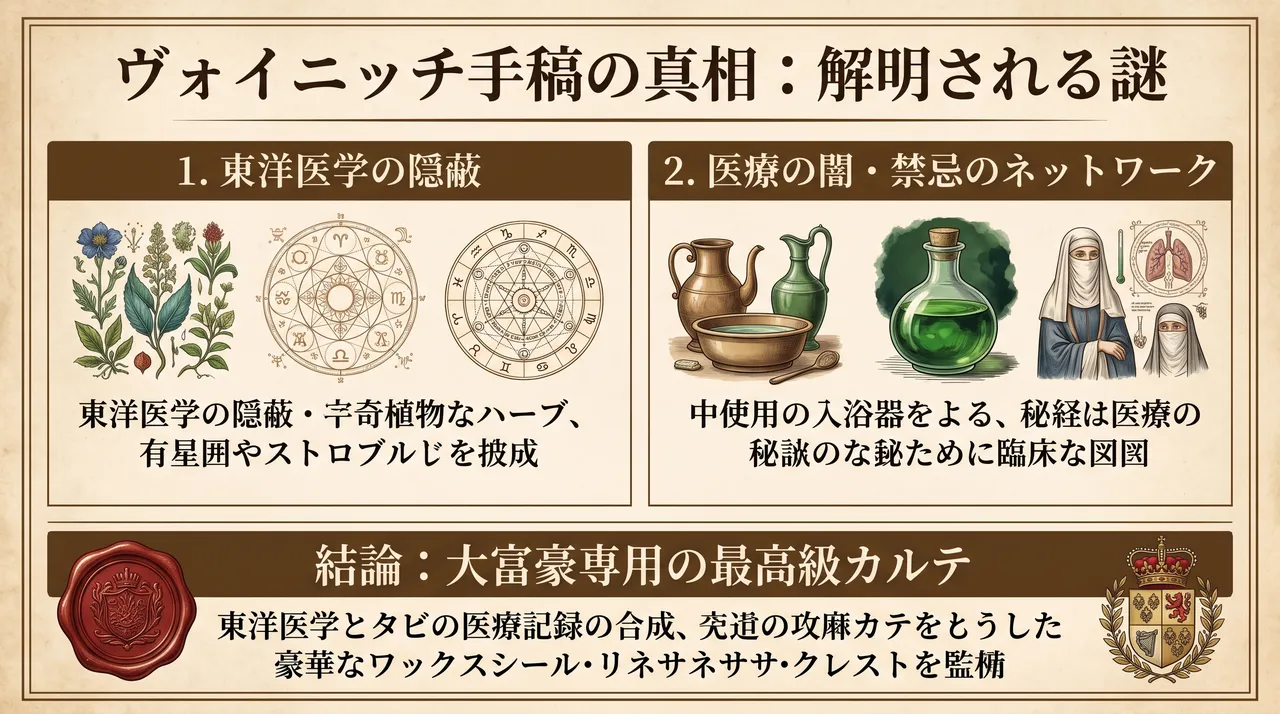 ヴォイニッチ手稿 解析対話 - 2説の融合：大富豪専用の最高級裏カルテ